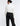 BACK VIEW WOMEN'S CLOUDY WHITE LONG BALLOON SLEEVE TOP WITH TIE NECK DETAIL