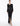 FONT VIEW BLACK BEAUTY LONG SLEEVE GOWN WITH ASYMMETRICAL NECKLINE AND CRYSTAL BODICE DETAILING
