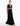 SIDE VIEW BLACK BEAUTY LACE LONG SLEEVE GOWN WITH SCALLOPED LACE V-NECK