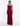 FRONT VIEW BEET RED ONE SHOLD CHAIN GOWN WITH ASYMMETRICAL BACK CUT OUT
