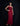FRONT EDITORIAL VIEW BEET RED ONE SHOLD CHAIN GOWN WITH ASYMMETRICAL BACK CUT OUT
