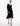 FRONT VIEW WOMEN'S BLACK SPARKLE KNIT LONG SLEEVE V-NECK PULLOVER SWEATER