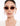 MODEL FRONT VIEW WOMEN'S ROSE GOLD/BLUSH 1994 OVAL CLASSIC SUNGLASSES