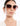 SIDE MODEL VIEW WOMEN'S SHINY ROSE GOLD MUSE SQUARE SUNGLASSES