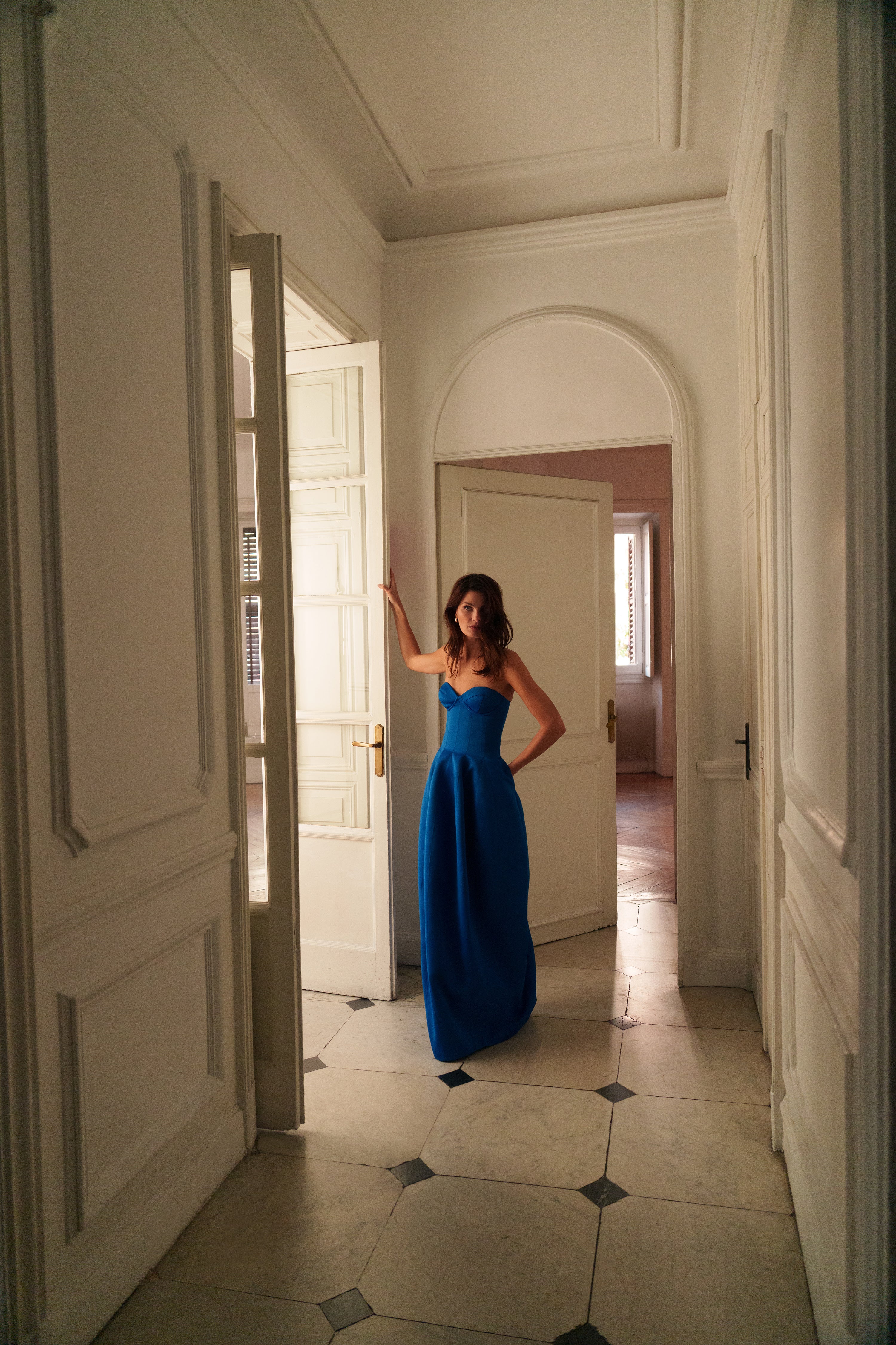 Strapless Structured Gown Nautical Blue / 6 Strapless Structured Gown Nautical Blue / 6