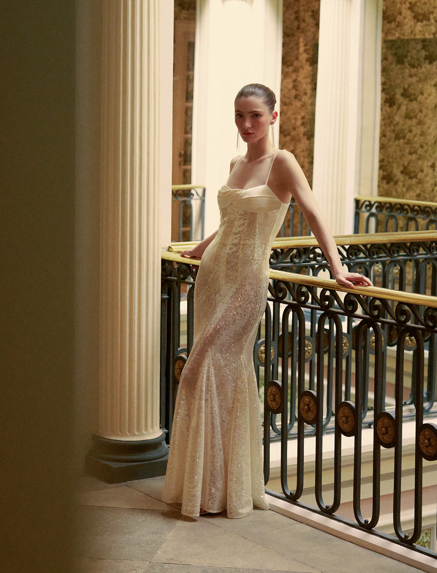 Sequin Lace Gusset Gown – BCBGMAXAZRIA1