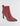 FRONT SIDE VIEW WOMEN'S RHUBARB LEATHER POINTED TOE HEEL BOOTIE
