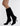 SIDE MODEL VIEW BLACK VELVET POINTED TOE HIGH HEEL TALL BOOT