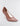 FRONT SIDE VIEW WOMEN'S COFFEE MESH AND LEATHER PUMP HEEL