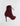 BACK SIDE VIEW BURGUNDY PEEP-TOE LACE UP BOOTIE HEEL