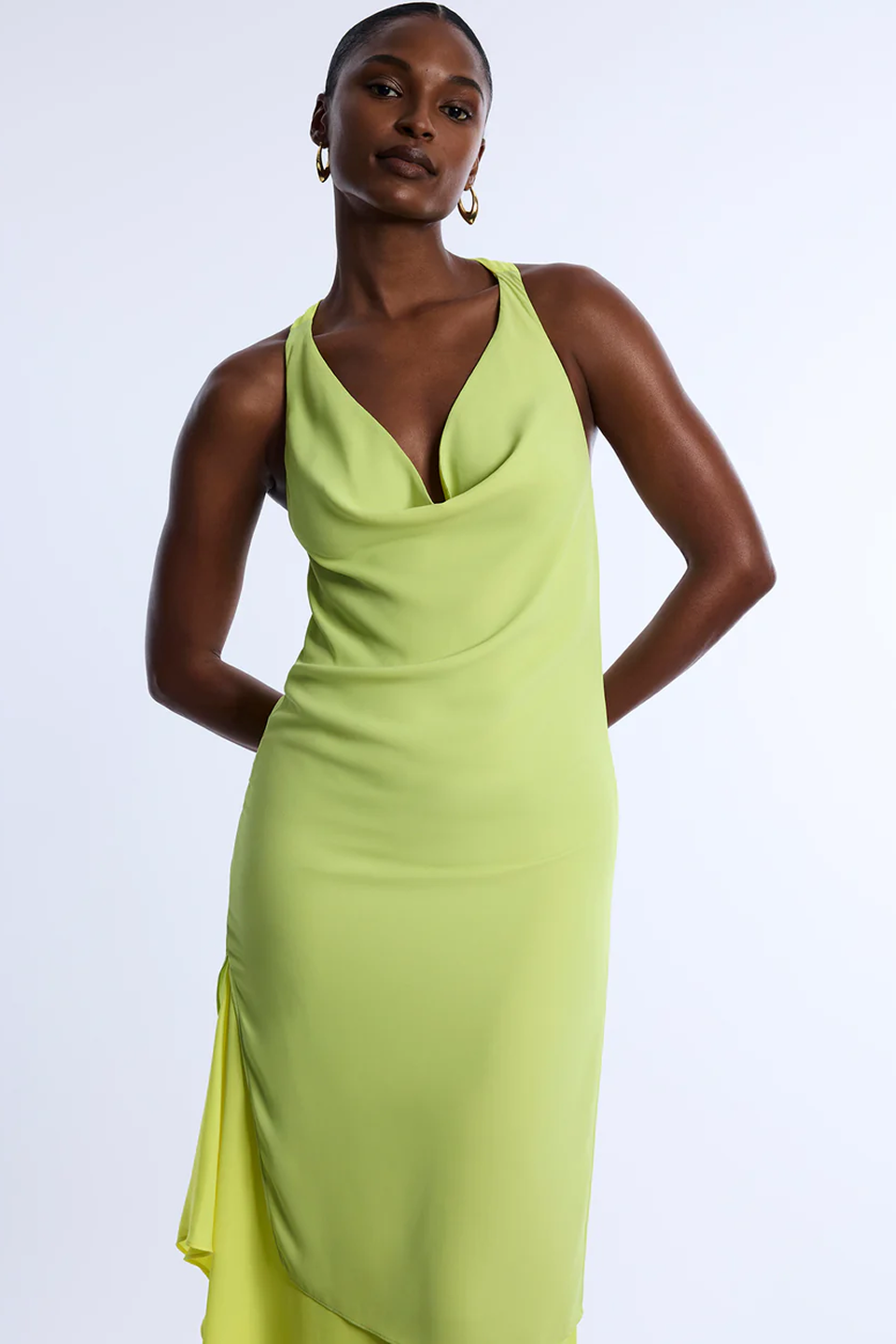 Twist And Drape Combo Dress Citrine / XS Twist And Drape Combo Dress Citrine / XS