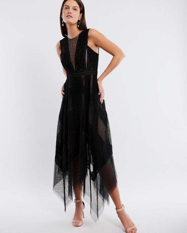 Black Andi Handkerchief Dress | Dresses | BCBGMAXAZRIA