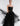 FRONT MOOD VIEW BLACK LAYERED RUFFLE TULLE SKIRT
