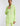 FRONT VIEW LIME GREEN WOMEN'S SATIN BUTTON-UP TOP